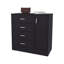 Commode 4 tiroirs avec armoire latérale Wenge