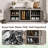 46.87"W 10 Pair Shoe Shoe Storage Cabinet With 3 Doors And Adjustable Shelves(Light Brown/Gray)-468113260