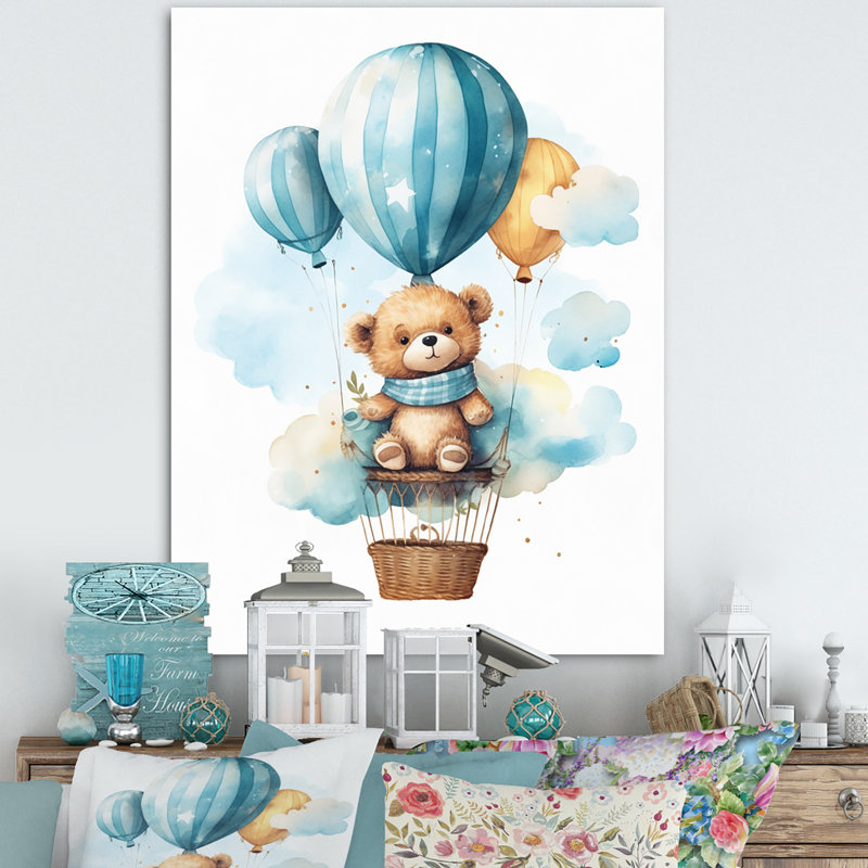 «Nursery Bear Cub Children Dreams II», Toile tendue, H 32 po x l 16 po x P 1 po
