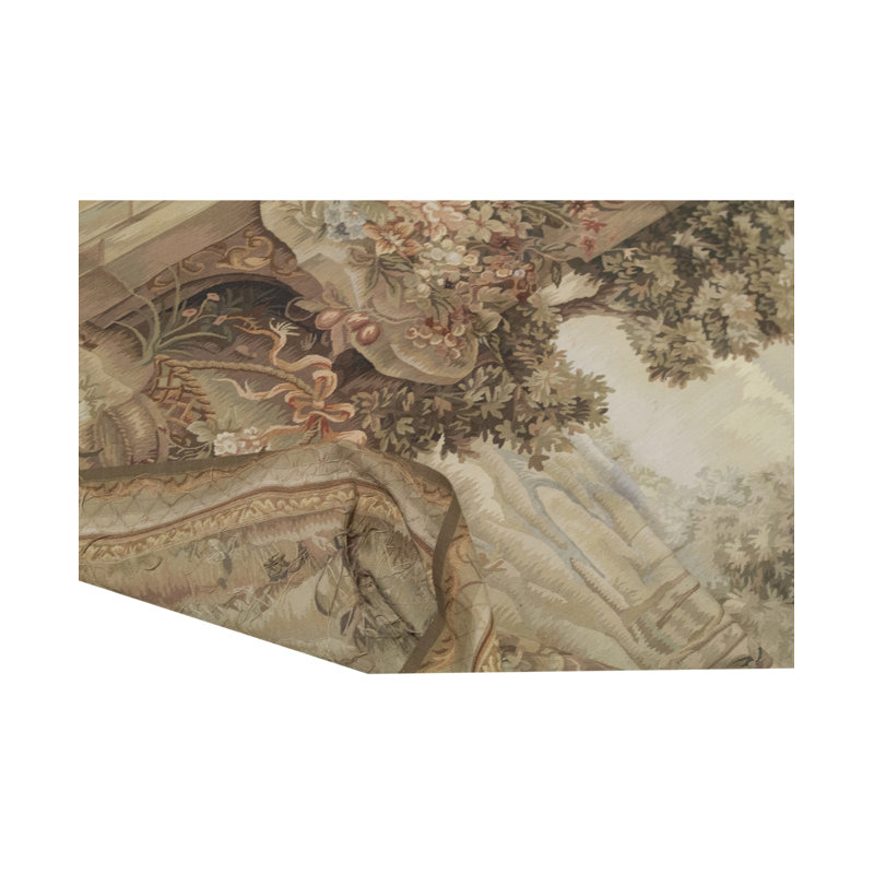 Wool Floral Area Rug in Brown