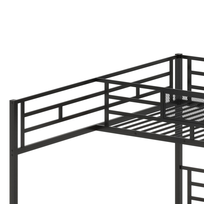 Contemporary L-Style Bunk Bed with Optimized Floor Plan Layout