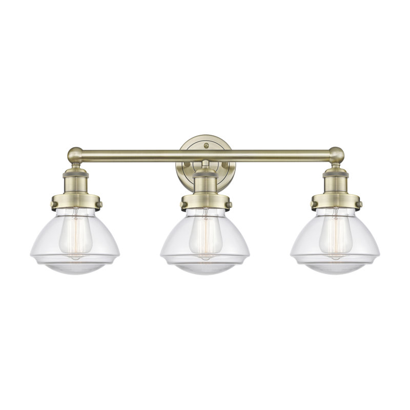 Almarosa 3 - Light Dimmable Vanity Light, Antique Brass, Clear