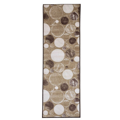 Johnas Geometric Water Resistant Non-Skid Kitchen Mat