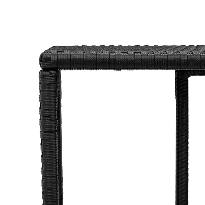 Schechter Rectangular 112Cm L Outdoor Side Table, Black