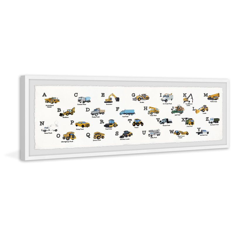 Vehicle Alphabet by Marmont Hill - Single Picture Frame Painting, 25cm H x 76cm W x 3.81cm D