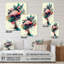 Art floral mignon flamants roses III - flamant rose, art mural-1935196368