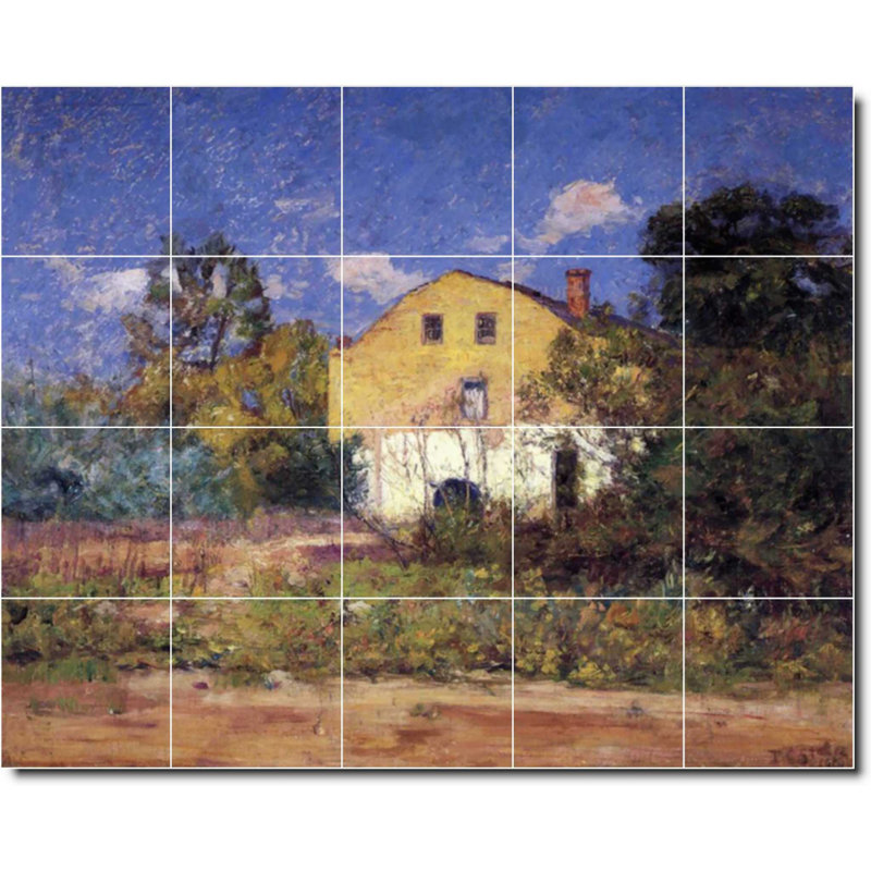 Carreau de céramique décorative 60 po x 48 po 12 po x 12 po, Theodore Steele Village, peinture W08411