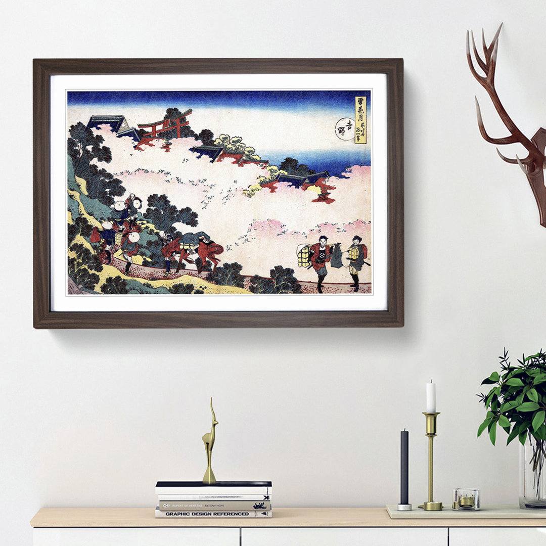 Mount Yoshino by Katsushika Hokusai - Picture Frame Painting Print