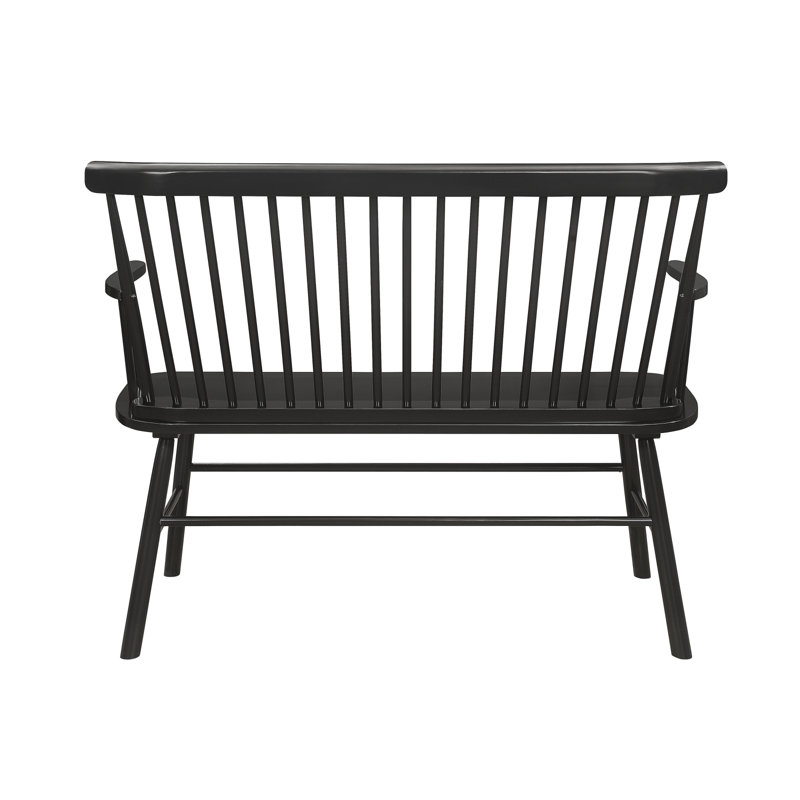 Chaise en bois noir 1pc, Noir