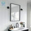 Miroir de salle de bain rectangulaire en aluminium avec verre trempé HD, miroir mural français-134587117-134587126