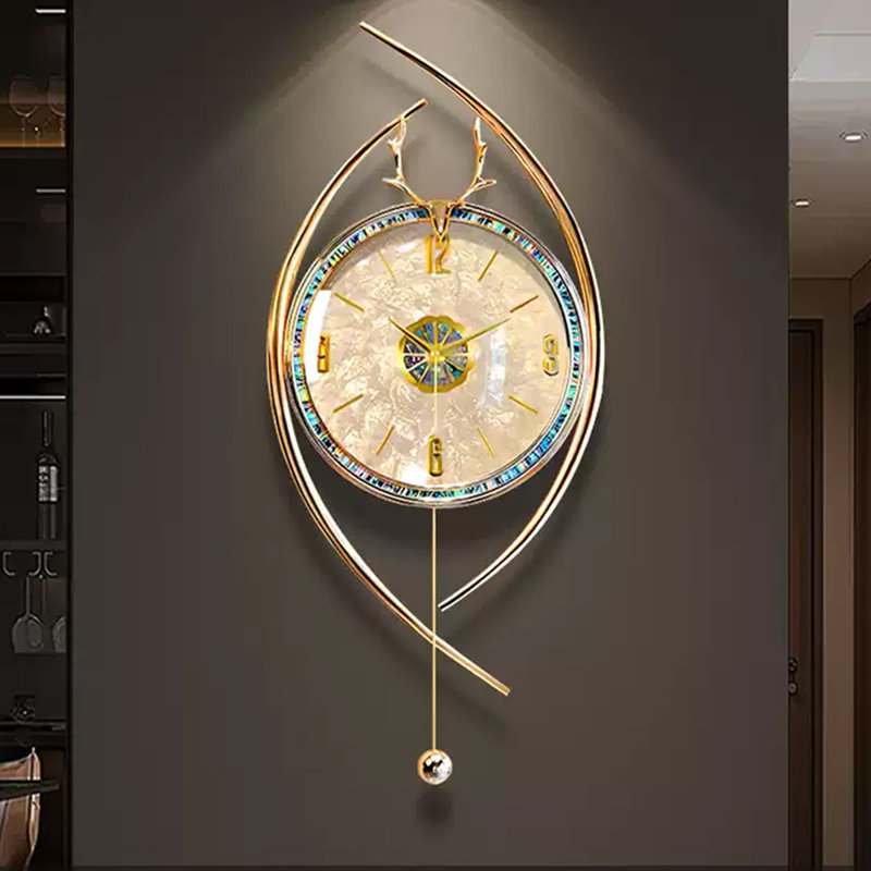 Light luxury shell modern high-end silent wall clock