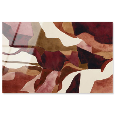 «Collage of a Red World I», impression murale Boho par Art Remedy, prête à être suspendue, 15 x 10