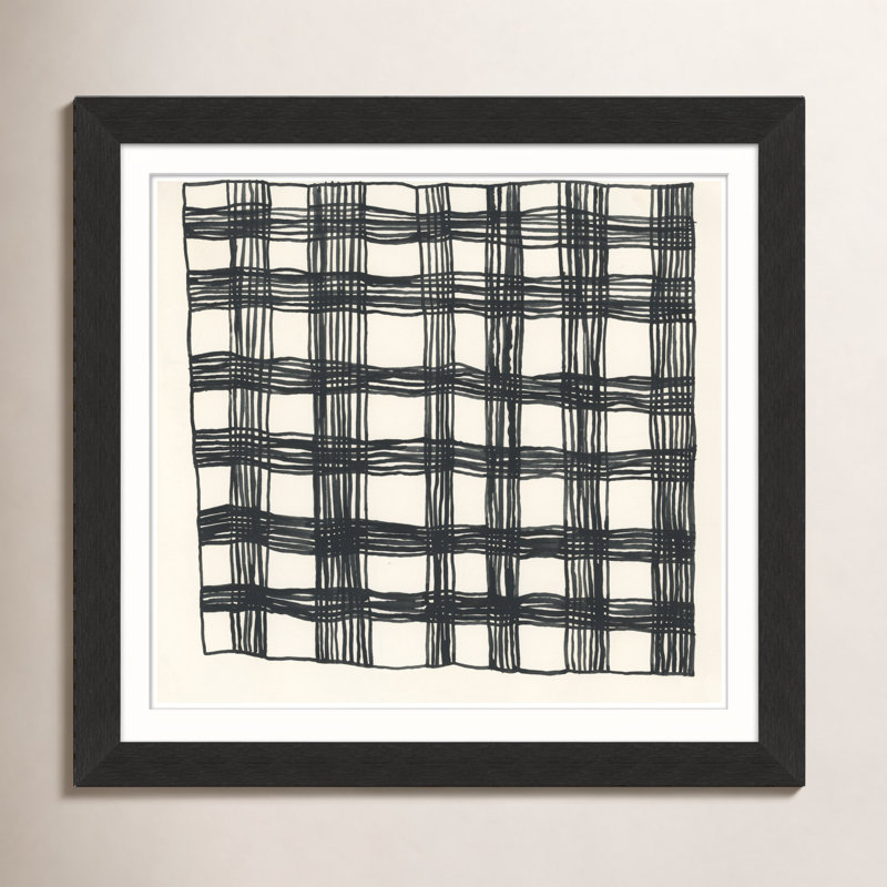 «Plaid» par Susan Hable, peinture encadrée