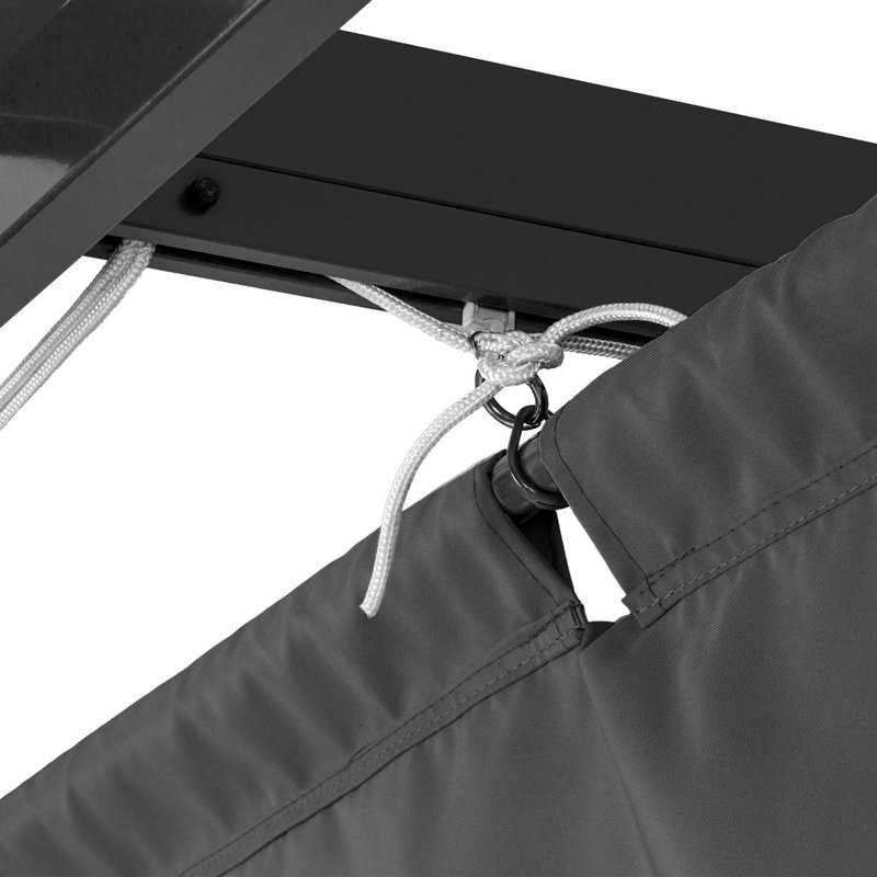 Blumfeldt Fabric Replacement Canopy for Pergola, Grey/Brown/Blue, 260cm H x 300cm W x 300cm D