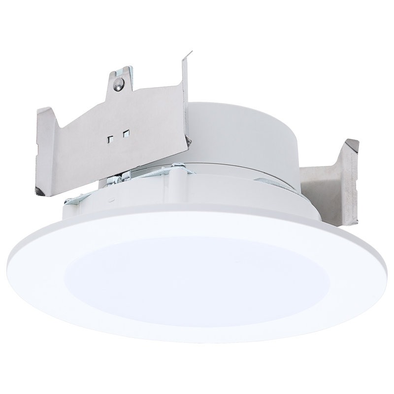 8W 4 Inch LED Downlight Retrofit 27K/30K/35K/40K/50K CCT Selectable Flat Wafer Round