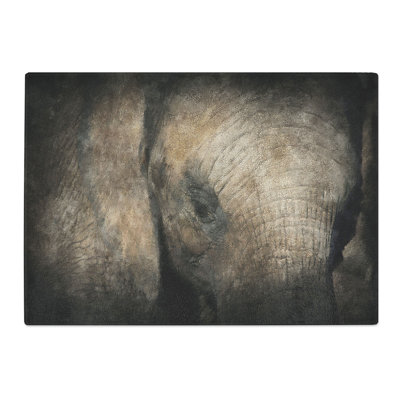 Tempered Glass Gentle Elephant Chopping Board