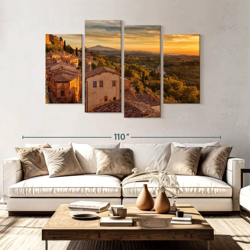 Hannes Montepulciano, coucher de soleil, H 54 po x l 84 po