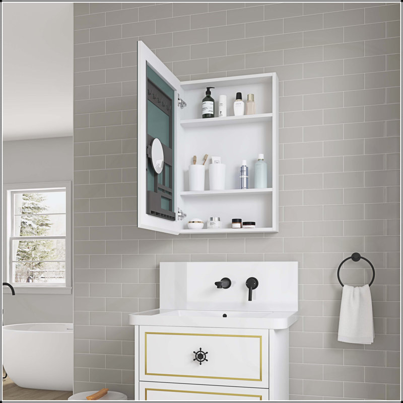 Armoire à pharmacie élégante et élégante sans cadre pour une salle de bain moderne, 30 po x 20 po