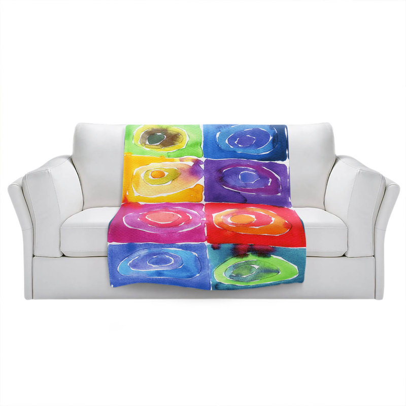  Couverture Artsy Rainbow Box, 68 po x 80 po
