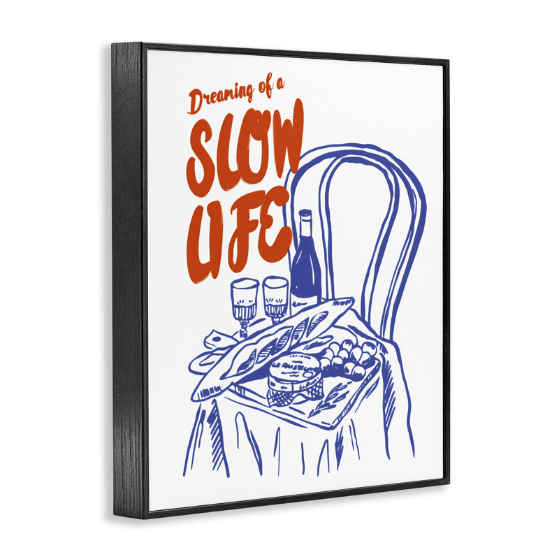 Giclée encadrée Dreaming Of A Slow Life, design par The Prints Vibe, 20 x 16, Midnight Black Giclee Framed