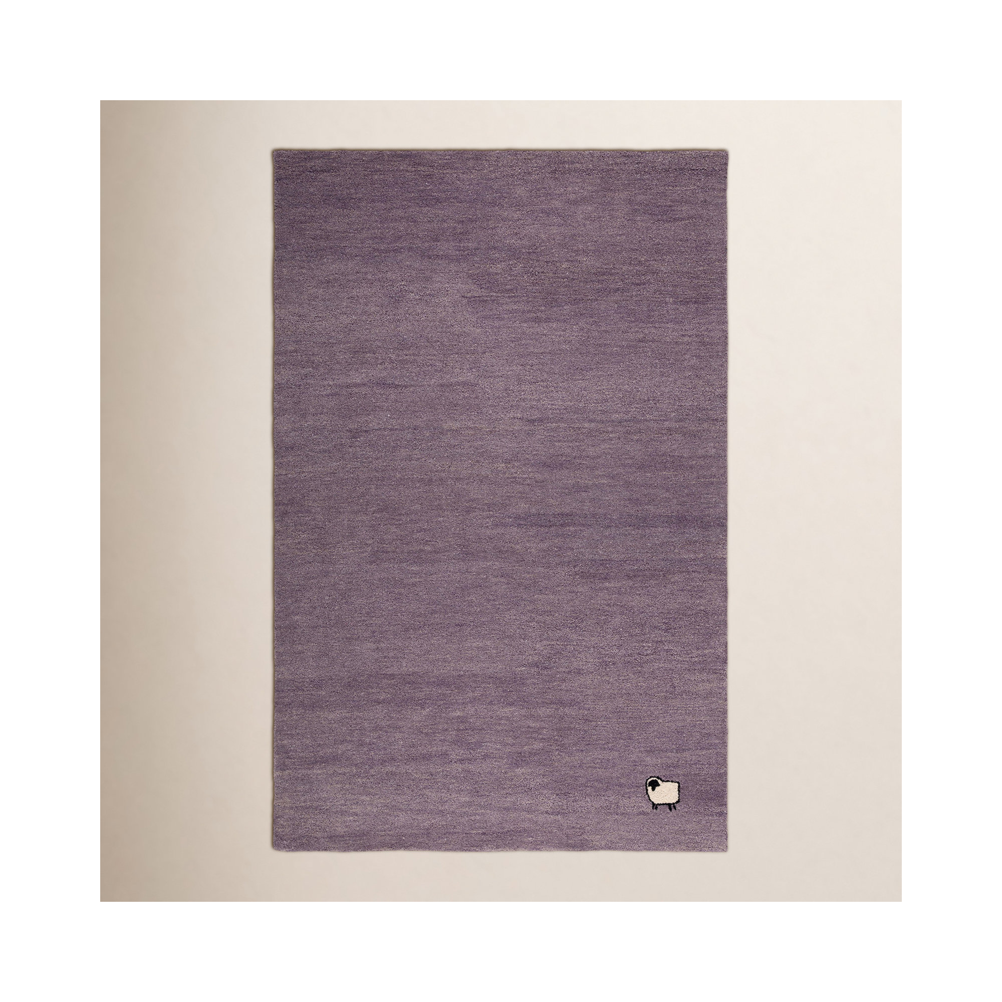 Roxy Handmade Purple Rug, Square 6'