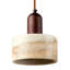 Luminaire suspendu moderne en pierre naturelle et bois