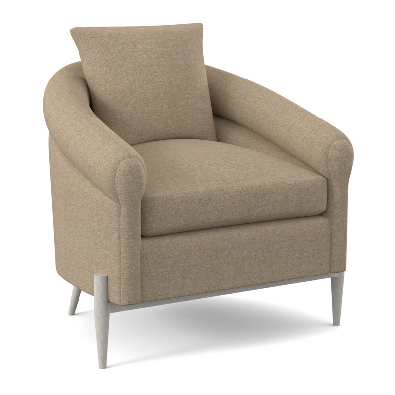 Jaxson Upholstered Armchair, Bisque, Elise Flax 100% Polyester