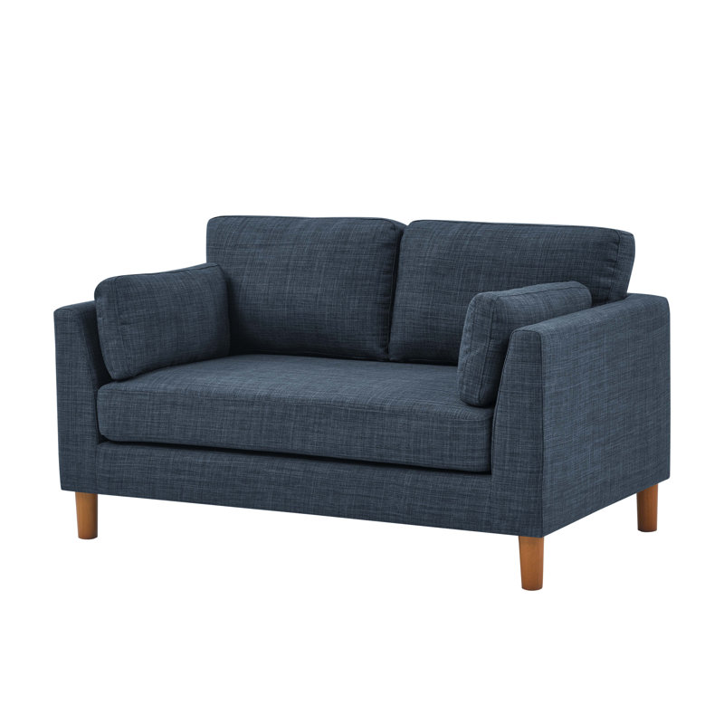 Castera 66'' Upholstered Loveseat, Blue Polyester, 58" Width