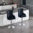 Markfrancis Swivel Upholstered Adjustable Height Counter Stool with Metal Frame-761515804