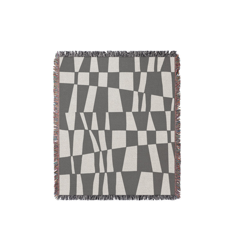 Jeté en coton Colette, Gris, 50 x 60