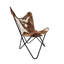  Fauteuil papillon cheveux sur brun clair / blanc