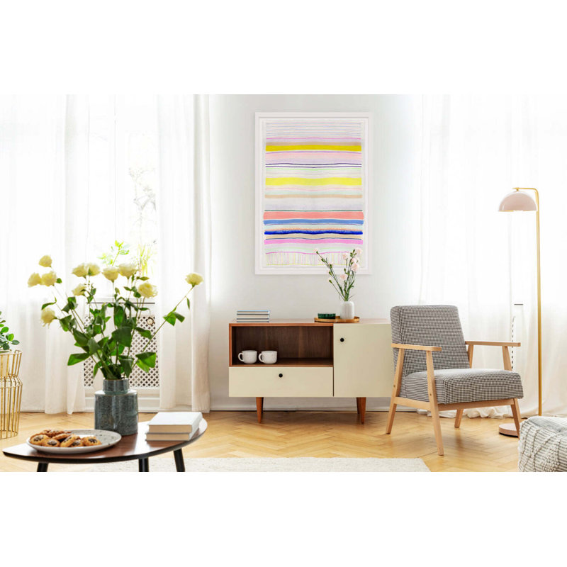 Spring Stripes #4 By Kristi Kohut, Shadow Box Acrylic, 30" H x 40" W