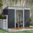Metal Lean To Garden Shed, Outdoor Storage Shed, Garden Tool House With Double Sliding Doors-112014850-112014849