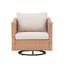 Chaise d'extérieur pivotante en rotin avec coussins