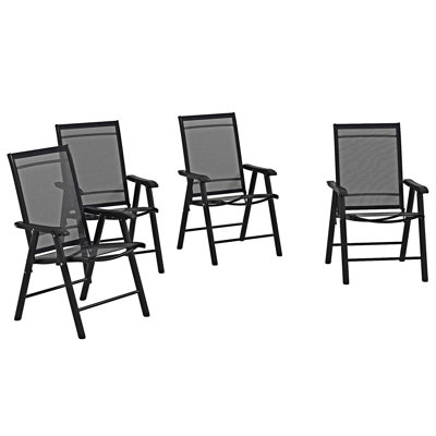 Ensemble de 4 chaises de patio pliantes