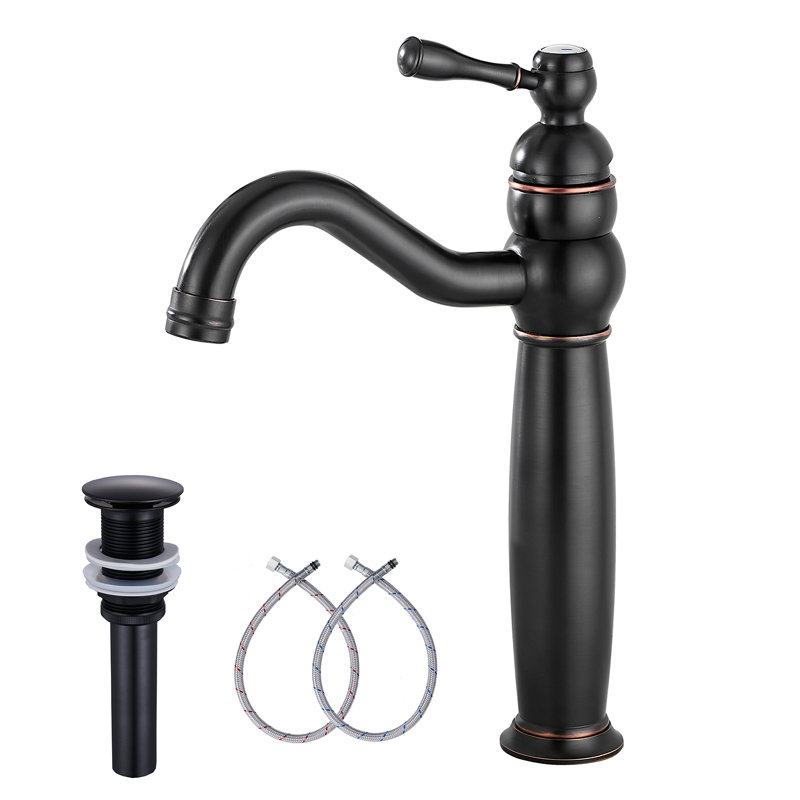 Single-handle Bathroom Faucet with Drain Assembly, Oil Rubbed Bronze