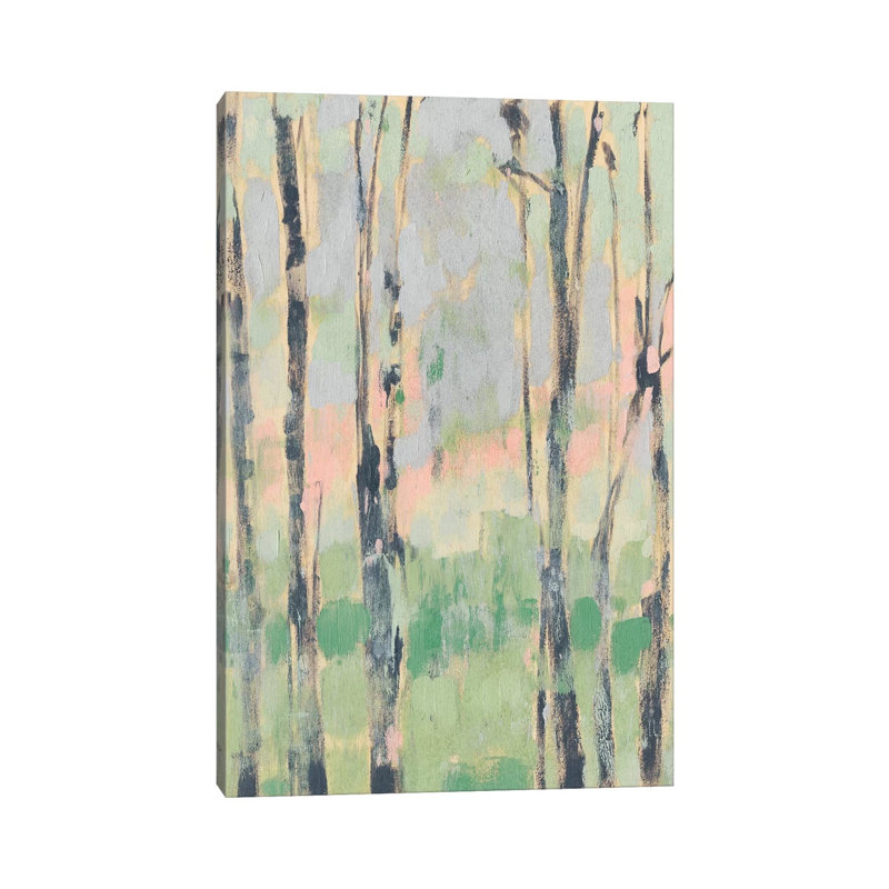 Pastels In The Trees II by Jennifer Goldberger - Wrapped Canvas Painting, 152.5 cm H x 101.5 cm W