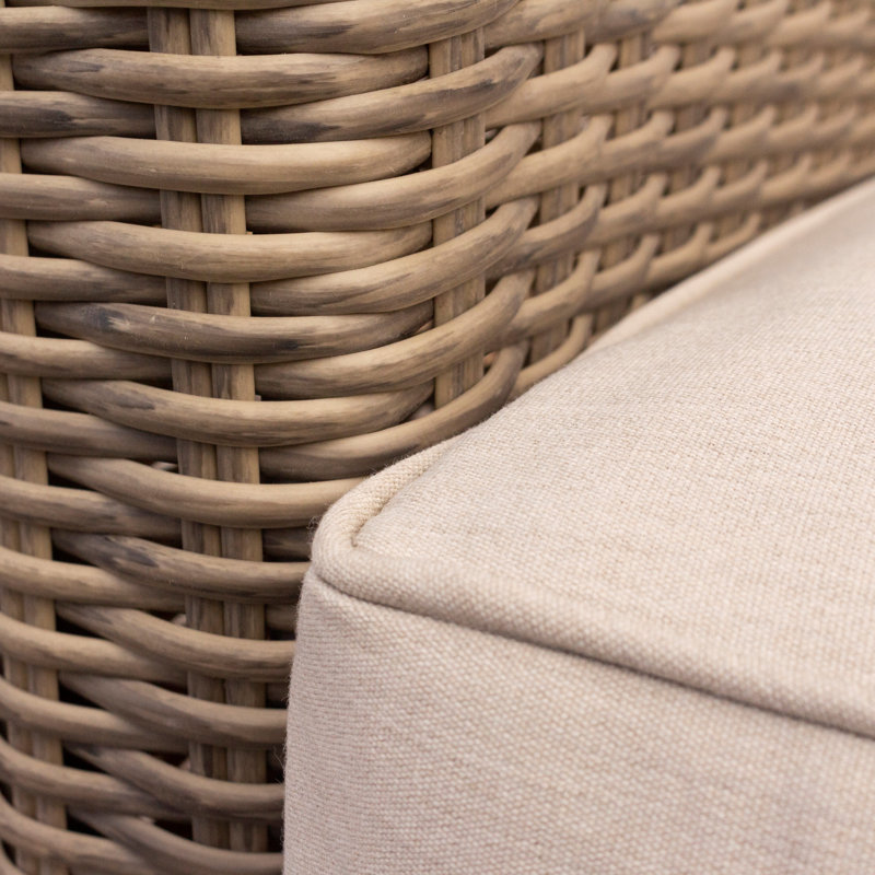 Wicker Outdoor Lounge Chair with Ottoman