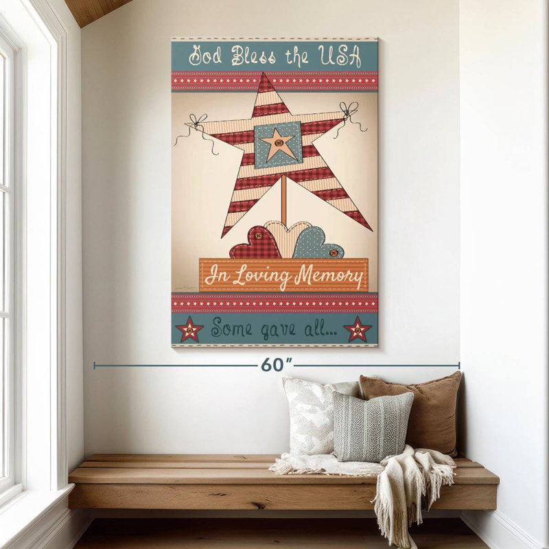 Lelar Flag In Loving Memory, 51" H x 34" W