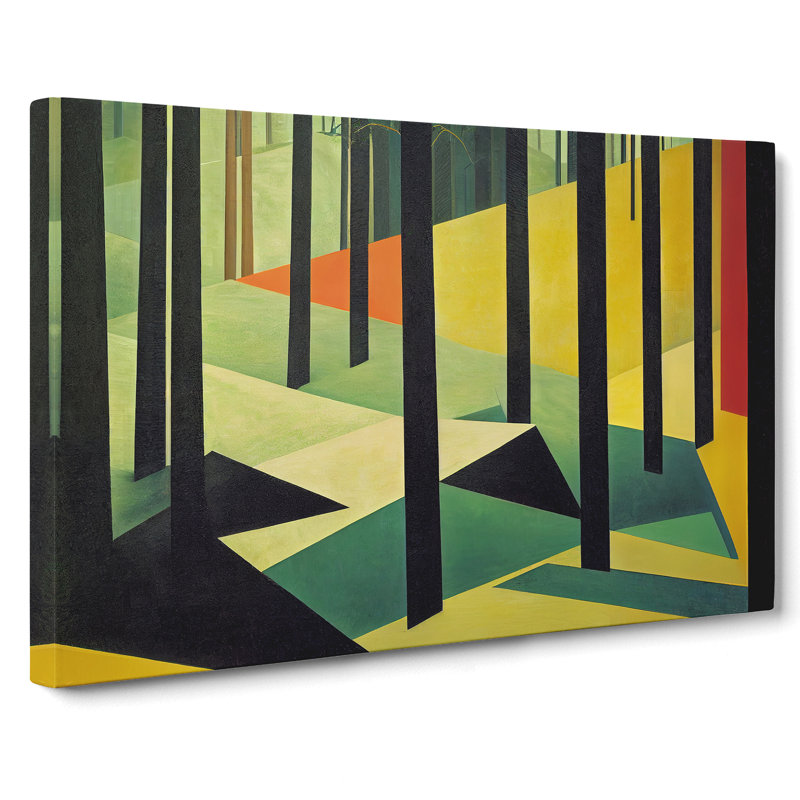 Pleasant Abstract Forest - Wrapped Canvas, 50cm H x 76cm W x 3cm D
