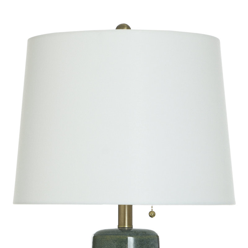 Winget - Ceramic Table Lamp - Green - White Shade