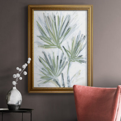 Toile encadrée de qualité supérieure Palm Frond Fresco II - prête à être accrochée
