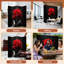 Cloison pliante 4 panneaux paravent Royal Red Rose