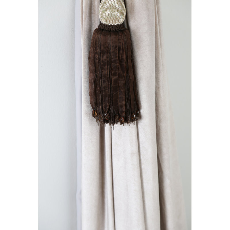 Mcallier Polyester Curtain Tieback, Brown