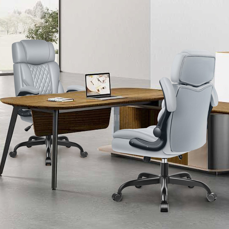 Fauteuil de direction avec appui-tête Meraris, Gris
