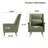 High-Back Mid-Century Chair - Wood Legs