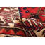 Tapis de couloir rouge en laine noué à la main de conception unique 4 pi x 9 pi 6 po Moana
