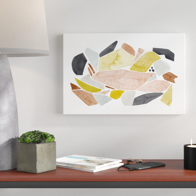 «Tuscan Terazzo I», peinture sur toile, H 12 po x l 18 po