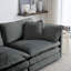 Canapé modulaire surdimensionné en L avec repose-pieds réversible en chenille gris Free Combination Comfy Upholstery-1539606423