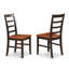 L'ensemble 5 pièces de table de cuisine et chaises de salle à manger comprend une table de salle à manger rectangulaire avec rallonge papillon et 4 chaises en bois massif, noir et cerise-124567067-124567069